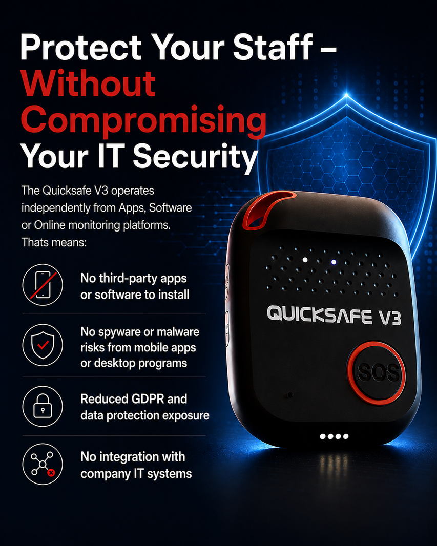 V3 Man Down Alarm - Lone Worker Man Down Alarm – Quicksafe Security