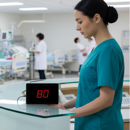 Nurse using nurse call system